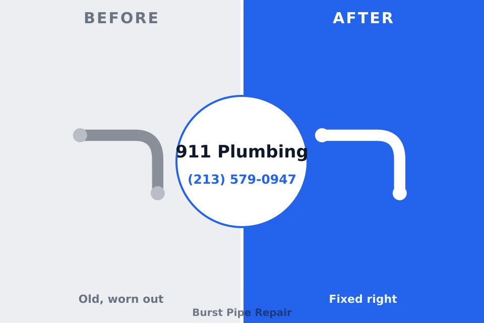 Before and after: plumbing company Sherman, TX